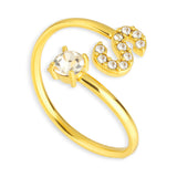 Sparkle Initial Wrap Ring